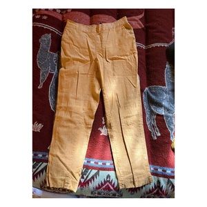 Banana Republic Yellow Linen Hayden Pant
